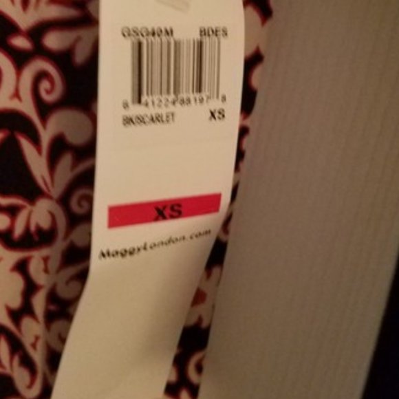Maggy London Scarlet & Black Julianne Midi Work/Of - Picture 5 of 5
